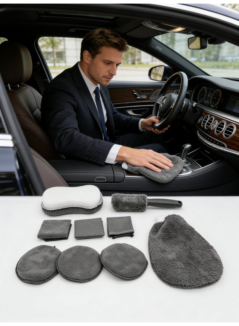 Car Cleaning Tools Kit Car Detailing Set,9pcs microfibre - Image 4